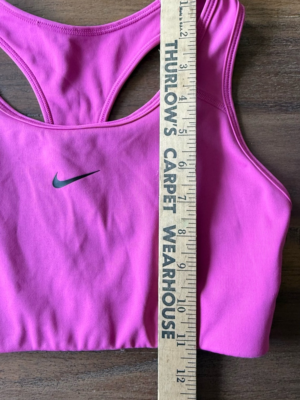 Nike Pink Racerback Sports Bra with Black Swoosh- NWOT - Picture 6 of 8
